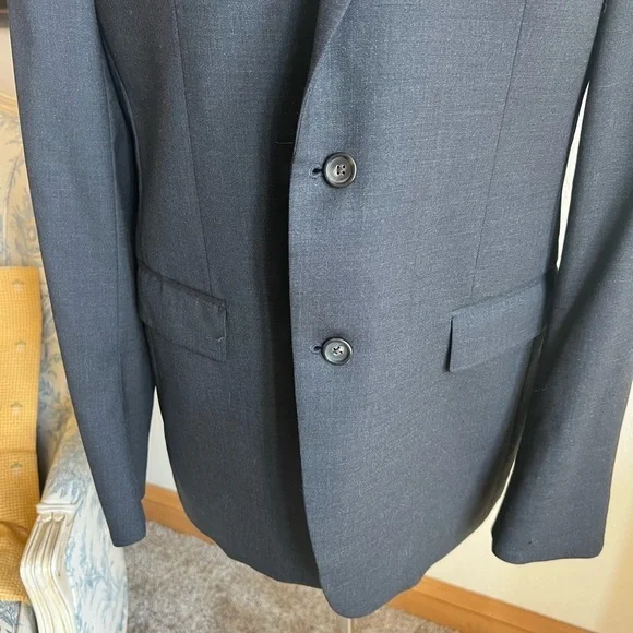 Like New Hart Schaffner Marx Gray Wool and Silk Blazer Size 44L